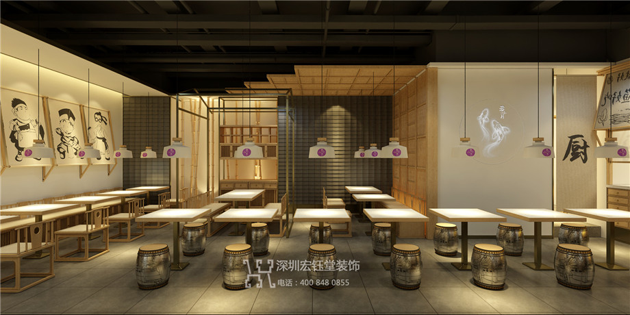 蓉小月老壇酸菜魚店面裝修設計方案