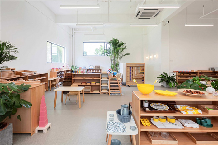 純粹簡約風(fēng)的心流幼兒園教室裝修設(shè)計(jì)效果圖
