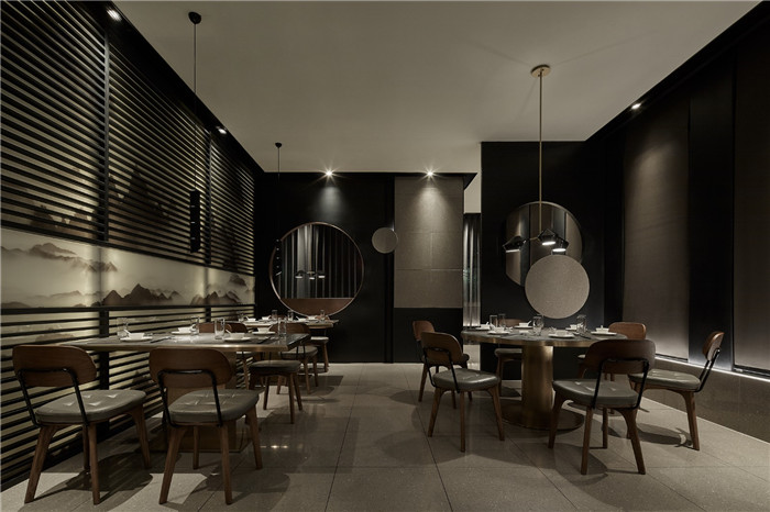 鄭州百年好和簡約新中式餐廳用餐區裝修設計方案