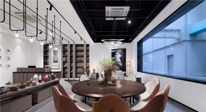 東方美學(xué)高端家居展廳裝修設(shè)計實景圖