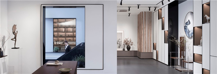 東方美學(xué)高端家居展廳展示區(qū)裝修設(shè)計實景圖