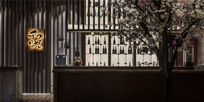鄭州靠譜的裝修公司推薦超美的高端日料餐廳吧臺裝修案例
